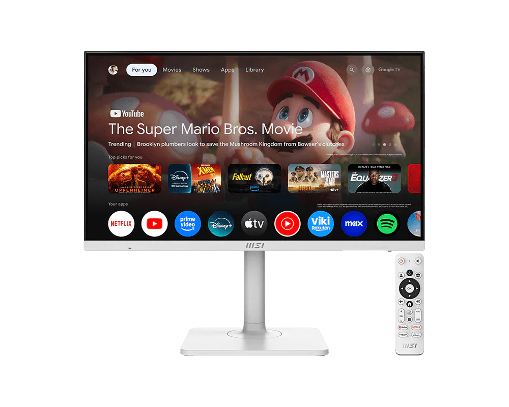 MSI monitor Modern MD272UPSW, 27"/3840x2160 (UHD)/IPS/4ms/HDMI/DP/2xUSB-A/USB-C/RJ45/Výšk.nast./Pivot/bílá
