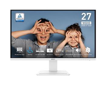 MSI monitor PRO MP273QW E2, 27" IPS/2560 x 1440 (WQHD)/100Hz/1ms/DP/2x HDMI/bílá