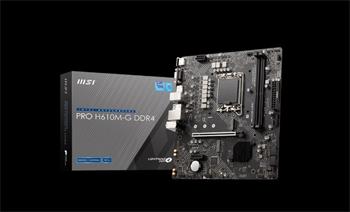 MSI PRO H610M-G DDR4, 1700, Intel H610, 2xDDR4, mATX