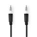 Nedis CAGP22005BK10- Stereofonní Audio Kabel | 3,5mm Zástrčka - 3,5mm Zástrčka | 1 m | Černá