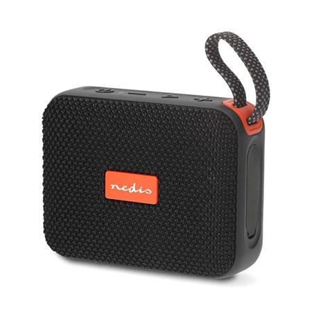 Nedis SPBT0526BK - Bluetooth® Reproduktor | 10 W | Mono | Home / Portable / Venkovní | Černá / Oranžová