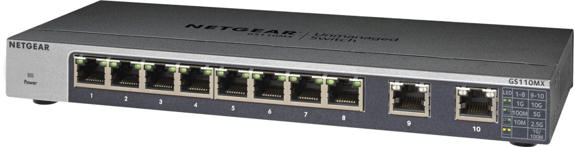 Netgear 8PT GIGE UNMANAGED WITH 2PT UPLINKS