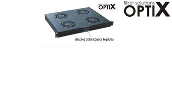 OCRACK 19"ventilační jednotka- 4 ventilátory + Termostat + Display