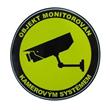 OPTIX Hikvision Samolepka - objekt monitorován kamerovým systémem, kulatá 10cm