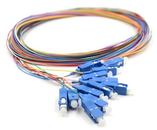 OPTIX LC/APC Optický pigtail 09/125 2m 12ks barevné G657A EASY STRIP