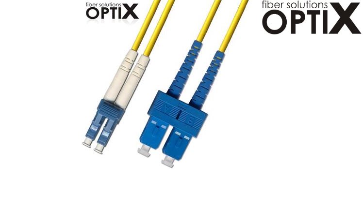 OPTIX LC/UPC-SC/UPC Optický patch cord 09/125 50m G657A