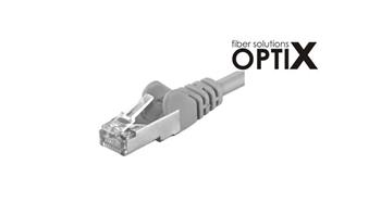 OPTIX S/FTP Patch cord Cat6A, 0,25m šedý