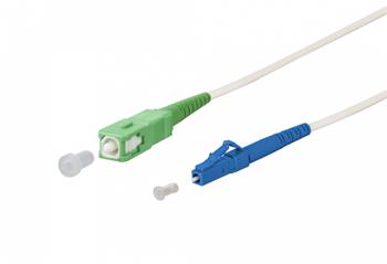 OPTIX SC/APC-LC/UPC patchcord arm. bílý 9/125 0,5m 3mm B3 LSZH simplex