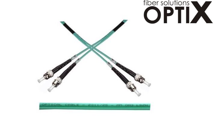 OPTIX ST-ST Optický patch cord 50/125 0,5m Duplex OM3