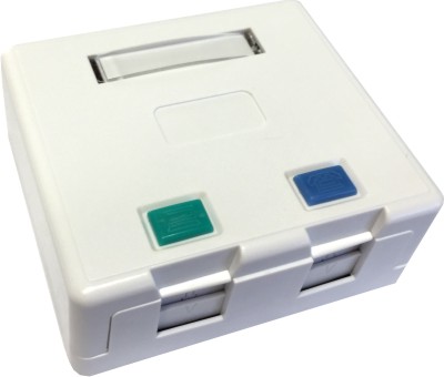 OPTIX Zásuvka nad omítku pro 2x keystone, protiprachová