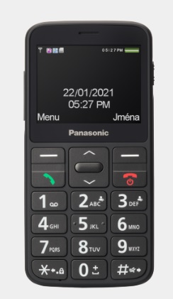 Panasonic KX-TU160EXB mobilní telefon pro seniory - barevný displej 2,3", fotoaparát, USB-C, černý