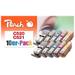PEACH kompatibilní cartridge Canon PGI-520/CLI-521, Combi pack(10) 8x10ml, 2xBlack, 2xCyan, 2xMagenta, 2xYellow, 2x Black 2x19 ml