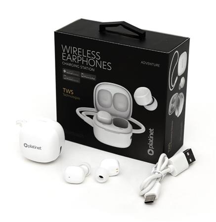 PLATINET WIRELESS HEADPHONES WITH MIC ANC + ENC BLUETOOTH SLIM STYLE GREY [46100]