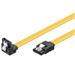 PremiumCord 0,3m SATA 3.0 datový kabel 1.5GBs / 3GBs / 6GBs, kov.západka, 90°