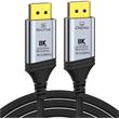 PremiumCord 8K Optický DisplayPort 1.4 přípojný kabel M/M, zlacené zastříknuté konektory, 15m