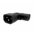 PremiumCord Adaptér úhlový na stranu IEC C13 female na IEC C14 male, napětí 230V, max.proud 10A