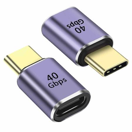 PremiumCord Adaptér USB-C Female - USB-C Male 40Gbps Aluminium