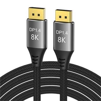 PremiumCord DisplayPort 1.4 přípojný kabel 32,4Gbit/s, rozlišení 8K, kovové a zlacené konektory, 5m