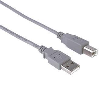 PremiumCord Kabel USB 2.0, A-B, 3m barva šedá