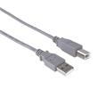 PremiumCord Kabel USB 2.0, A-B, 3m barva šedá