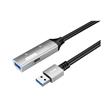 PremiumCord USB 3.2 repeater a prodlužovací kabel Male-Female, 5Gbps Aluminium 5m