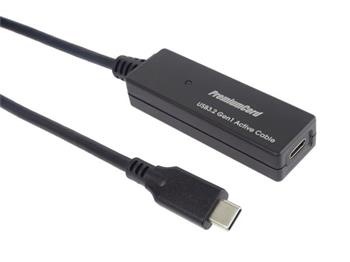 PremiumCord USB-C repeater a prodlužovací kabel Male-Female, 5Gbps 10m