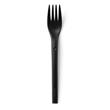 REFORK - Vidlička z přírodního materiálu, black, 25ks