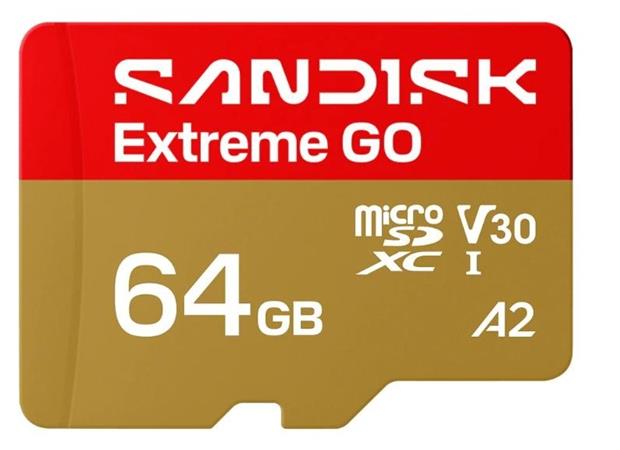 SanDisk Extreme GO MicroSD UHS-I 64GB 170MB/s(R) / 80MB/s(W)