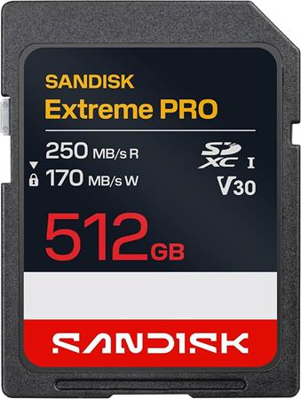 SanDisk Extreme Pro SD UHS-I 512GB SD 250MB/s(R) / 170MB/s(W)