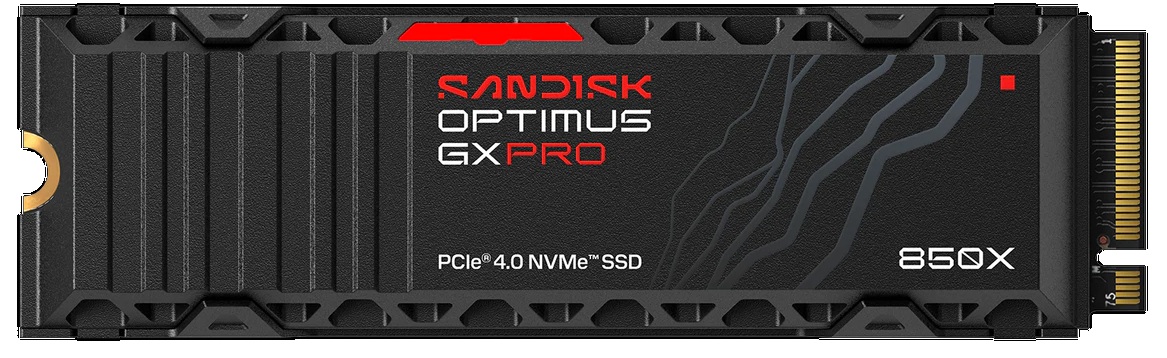 SANDISK OPTIMUS GX PRO 850X NVMe 8TB PCIe, Gen4, (R:7200, W:6600MB/s) s chladičem