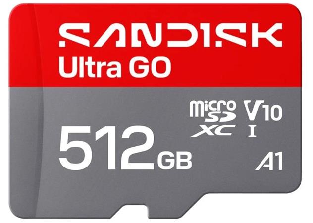 SanDisk Ultra GO microSDHC UHS-I Card 512GB MicroSD 190MB/s Read Full HD video