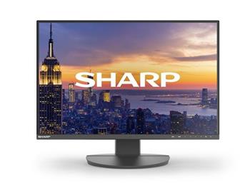 Sharp 24" EA241F Black - 1920x1080, IPS, W-LED, DP, HDMI, DVI, VGA, 150 mm height adjustable