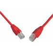 Solarix Patch kabel CAT5E SFTP PVC 0,5m červený snag-proof C5E-315RD-0,5MB