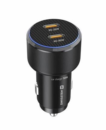 SWISSTEN CL ADAPTÉR 2x USB-C PD, 50W ČERNÝ