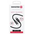 SWISSTEN DATOVÝ KABEL SOFT SILICONE USB / USB-C 0,4 M ČERNÝ