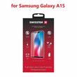 SWISSTEN SKLO FULL GLUE, COLOR FRAME, CASE FRIENDLY PRO SAMSUNG GALAXY A15 / A15 5G ČERNÉ