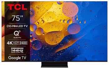 TCL 75C765 SMART TV 75" QLED/4K UHD/Mini LED/144Hz/4xHDMI/USB/LAN/GoogleTV