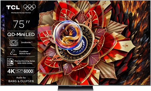 TCL 75C9K SMART TV 75" QLED/4K UHD/Mini LED/144Hz/4xHDMI/USB/LAN/GoogleTV POŠKOZENÁ KRABICE
