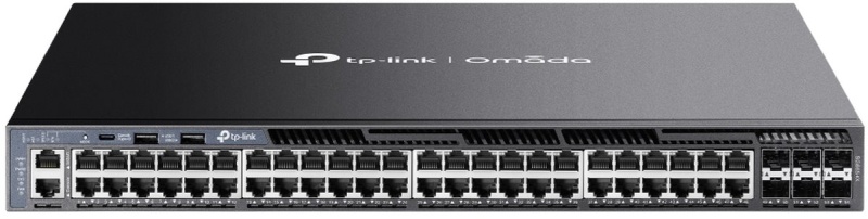 TP-Link SG6654X Omada 48-Port Gigabitový Stackable L3 Switch, 48 gigabitových RJ45 portů a 6× 10 Gbps SFP+ slotů