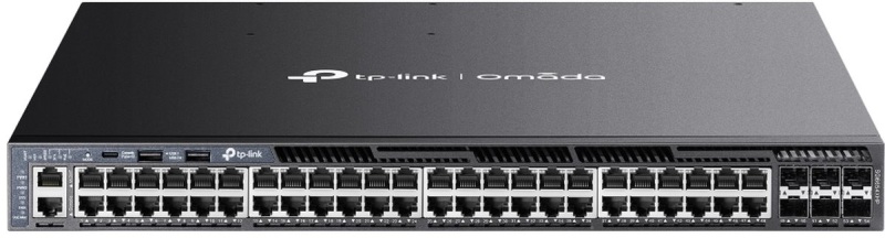 TP-Link SG6654XHP Omada 48-Portový Gigabitový Stackable L3 PoE+ Switch,48× Gigabit RJ45 PoE+ porty,6× 10 Gbps SFP+ sloty