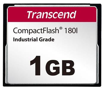 Transcend 1GB INDUSTRIAL TEMP CF180I CF CARD, (MLC) paměťová karta (SLC mode), 8