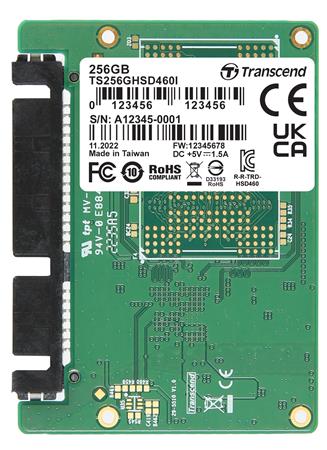 TRANSCEND HSD460I 256GB Half-Slim SSD disk SATA III 6Gb/s, 560MB/s R, 500MB/s W