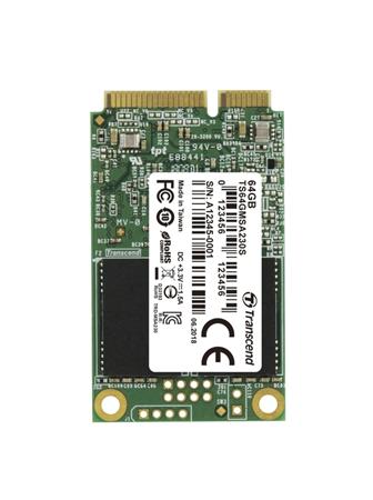 TRANSCEND MSA230S 64GB SSD disk mSATA, SATA III 6G