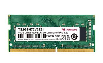 Transcend paměť 16GB Industrial ECC SODIMM DDR4 3200 2Rx8 1Gx8 CL22 1.2V