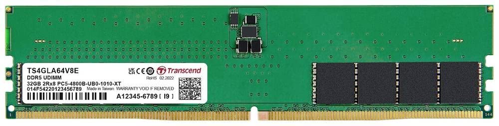 Transcend paměť 32GB DDR5 5600 DIMM 2Rx8 (2Gx8)x16 CL46 1.1V