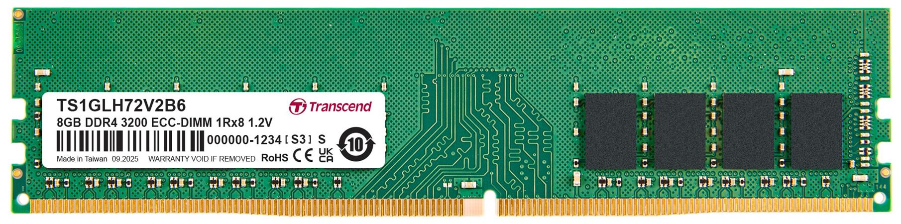 Transcend paměť 8GB DDR4 3200 ECC-DIMM 1Rx8 CL22