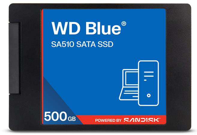 WD BLUE SSD 3D NAND WDS500G5B0A 500GB SA510 SATA/600, (R:560, W:510MB/s), 2.5"