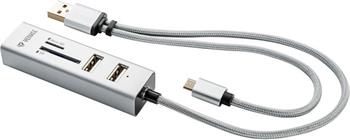 YENKEE YHC 102SR USB OTG COMBO HUB+čtečka