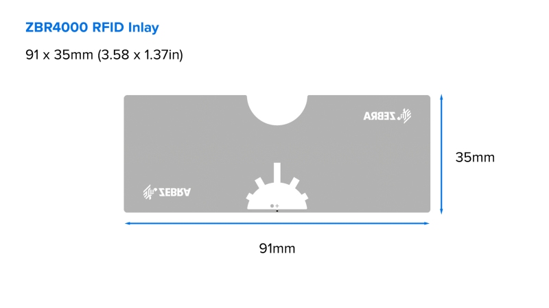 Zebra RFID, Label, Paper, 102 x 51mm; ZBR4000 / UCODE 8, Thermal Transfer, Z-Select 2000T, Coated, Permanent Adhesive, 76.2mm Core