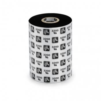 Zebra Wax Ribbon, 110mmx74m, 2300; Standard, 12mm core,